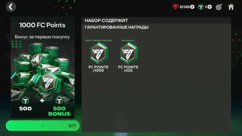 500 + 500 FC Points
